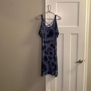 Blue tie dye summer dress